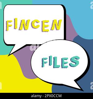 Textzeichen mit FinCEN-Dateien, Transaktionen im Rahmen des Geschäftsansatzes in finanziellen Vermögenswerten und Verbindlichkeiten Stockfoto