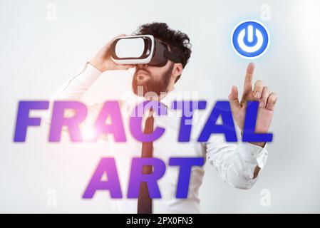 Handschrifttext Fractal Art, konzeptionelles Foto der Ort oder Abschnitt einer Website, der für die öffentliche Diskussion genutzt wird Stockfoto
