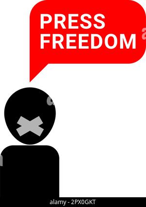 Design zur Feier des Welttags der Pressefreiheit am 2. Mai Stock Vektor