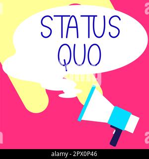 Konzeptionelle Darstellung Status Quo, Konzept bedeutet aktuellen Stand