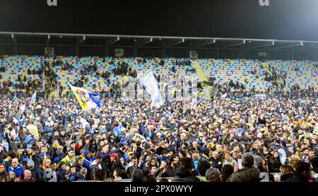 Frosinone, Italien, 01. Mai 2023, Festeggiamenti promozione Frosinone Serie A, Francesco Paris/Alamy Live News Stockfoto