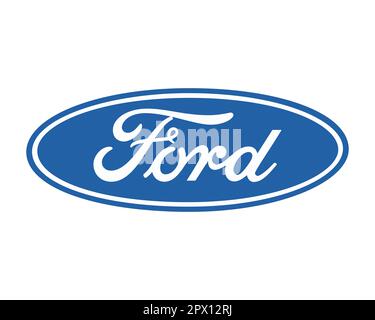 Vektorsilhouetten, Ikonen von Ford-Autos Stock Vektor