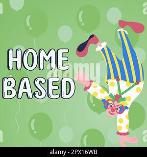 Konzeptionelle Überschrift Home Based, Business Idea Banktransaktionen werden direkt telefonisch durchgeführt Stockfoto