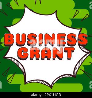 Konzeptionelle Darstellung Unternehmenszuschuss, konzeptionelle Strategien zur Fotobearbeitung erreichen Ziele Stockfoto