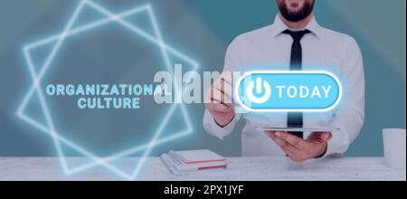 Textunterschrift Präsentation der Unternehmenskultur, des Geschäftsansatzes Untersuchung der Art und Weise, wie Menschen innerhalb von Gruppen interagieren Stockfoto