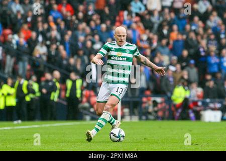 Aaron Mooy. Fußballspieler, der derzeit für Celtic FC in Glasgow spielt, während des Rangers vs Celtic Semi Finales, Hampden Park, Glasgow, Schottland, Großbritannien. Stockfoto