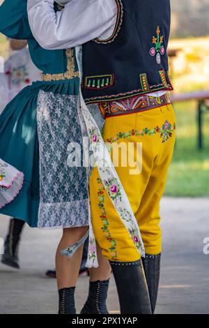 Detail der Tracht, Rakvice, Südmähren, Tschechische Republik Stockfoto