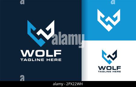 Geometrisches Wolf-Logo Stock Vektor