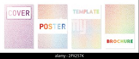 Satz von Abdeckungen im Technologiestil. Kann als Cover, Banner, Flyer, Poster, Visitenkarte, Broschüre. Ansprechende Kollektion mit geometrischem Hintergrund. Stock Vektor