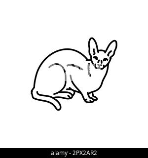 Cornish rex Katzensymbol. Nutztiere. Piktogramm für Webseite, mobile App, Werbeaktion. Stock Vektor