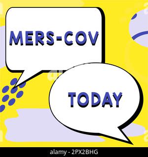 Konzeptionelle Anzeige Mers Cov, Wort für virale Atemwegserkrankung, die zuerst Saudi-Arabien berichtete Stockfoto