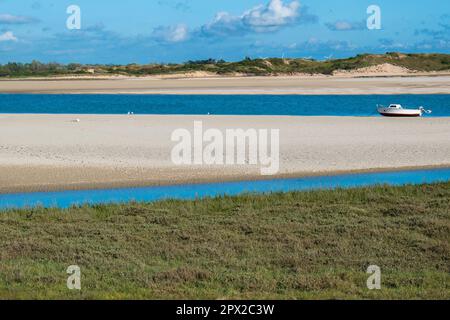 Strand in Portbail in The Cotentin (Normandie, Frankreich) Stockfoto