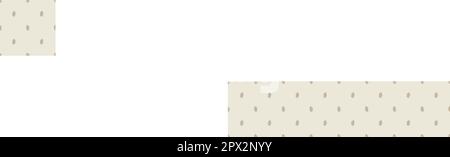 Eigenartiges Lino-Schnitt-Motiv-Vektormuster für Blattsplitter. Nahtlose Dekoration eines skurrilen Blattdesigns für den hintergrund von scandi. Stock Vektor