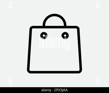 Symbol Für Einkaufswagen-Linie. Einzelhandel Lebensmittelkauf Verkauf Kauf Papierpaket Geschenkschild. Bestellsymbol Anzeigen. Clipart Cricut Für Vektorgrafik-Illustration Stock Vektor