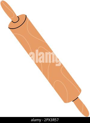 Rollstift-Symbol. Küchenwerkzeuge Silhouette. Vektordarstellung. Stock Vektor