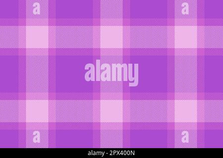 Vektor nahtlos tartan. Karierter Stoff. Textilmuster mit Hintergrundstruktur in lila und violetten Farben. Stock Vektor