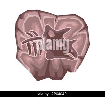 Archäologische Ausgrabung von Fossilien Stock Vektor