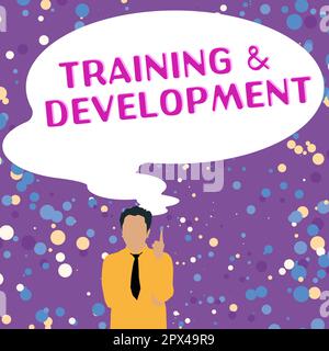Inspiration zeigt das Zeichen Training Development, Konzept bedeutet Organisieren zusätzlicher Lernfähigkeiten Expedite Stockfoto