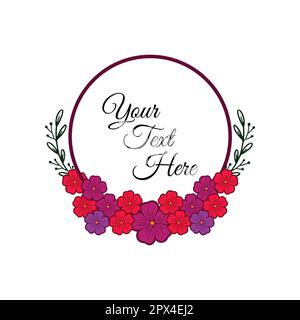 Happy Women's Day Blumenhintergrund, Blumenkranz, Textdesign Stock Vektor