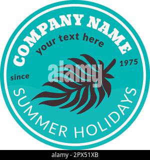 Firmenname auf dem Firmenlogo des Reisebüros, Vektor Stock Vektor