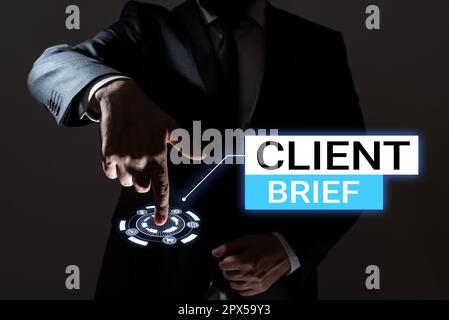 Schreiben mit Text Client Brief, Conceptual Photo A Dokumente, die durch die Bedingungen der Kunden und der Agentur begrenzt sind Stockfoto