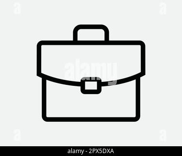 Symbol Für Aktenkoffer Mit Dünner Linie. Handgepäck Koffer Geschäftsbüro Job Travel Lineares Zeichen. Schwarze Vektorgrafik - Bildausschnitt - Cricut Stock Vektor