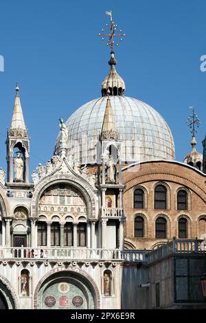 Teilansicht des Saint Marks Basilika Venedig Stockfoto
