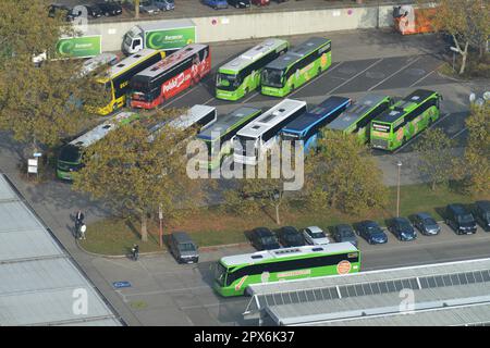 Fernbusse, zentraler Busbahnhof, Messedamm, Charlottenburg, Berlin, Deutschland Stockfoto