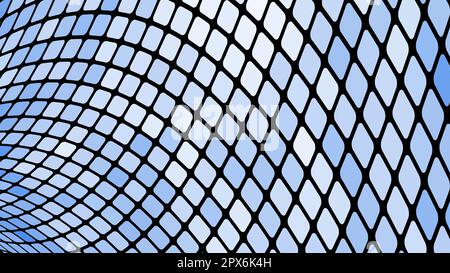 Mehrfarbiger abstrakter Hintergrund mit blauen Quadraten, Rhombussen, rechteckigen Fliesen, Mosaik mit Nähten von leuchtender magischer Energie glänzend schön hell. Vec Stock Vektor