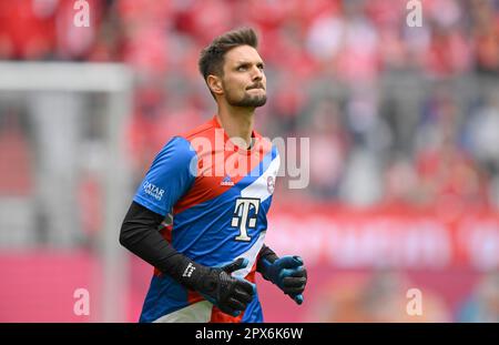 Torwart Sven Ulreich FC Bayern München FCB (26), Aufwärmen, Training, Allianz Arena, München, Bayern, Deutschland Stockfoto