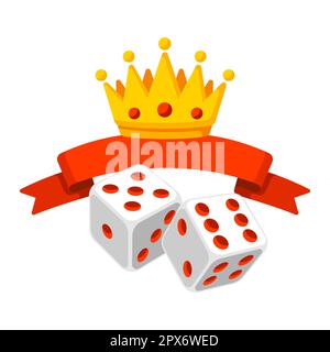 Würfelspiel. Das Spiel würfelt das Bild. Casino und Wetthintergrund. Stock Vektor