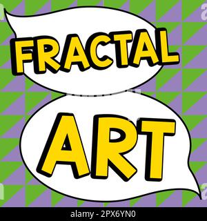 Inspiration mit dem Schild „Fractal Art, Business“ zeigen den Ort oder Abschnitt einer Website, die für öffentliche Diskussionen genutzt wird Stockfoto