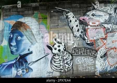 Charoen Krung 32 Street Art. Bangkok, Thailand. Stockfoto