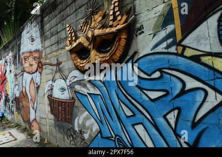 Charoen Krung 32 Street Art. Bangkok, Thailand. Stockfoto