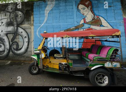 Charoen Krung 32 Street Art. Bangkok, Thailand. Stockfoto