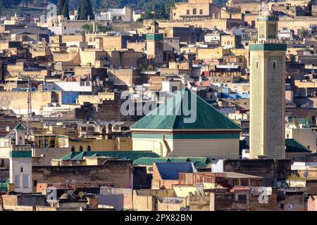 Al Karaouine Moschee, erbaut im Jahr 859, älteste Universität der Welt, Fès, marokko, afrika Stockfoto