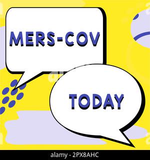 Konzeptionelle Anzeige Mers Cov, Wort für virale Atemwegserkrankung, die zuerst Saudi-Arabien berichtete Stockfoto