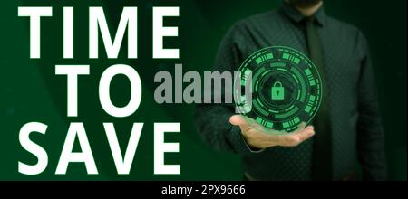 Handschriftliche Textersparnis, Geschäftsidee, um etwas effizienter zu machen, da weniger Zeit erforderlich ist Stockfoto