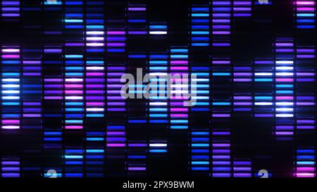 Neonmusik-Equalizer Licht abstrakter Hintergrund. Stockfoto