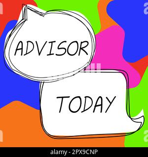 Schreiben Textberater anzeigen, Geschäftsidee Ratschläge geben Empfehlung Unterstützung professionelle Unterstützung Stockfoto
