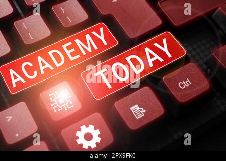 Schreiben Text Academy, Word, wo Schüler akademische Unterstützung erhalten können Stockfoto