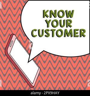 Konzeptionelle Darstellung Know Your Customer, Business Approach Marketing Erstellen einer Umfrage verbessern Sie das Produkt oder die Marke Stockfoto