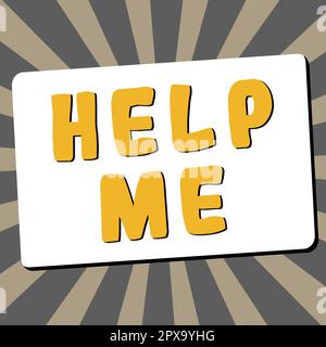 Schreiben Text anzeigen Hilf mir, konzeptionelles Foto, das jemanden bittet, dir zu helfen und nach IT Teamwork Volunteer schreit Stockfoto