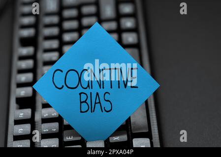 Begrifflicher Titel Kognitive Vorurteile, Business Showcase psychologische Behandlung psychischer Störungen Stockfoto