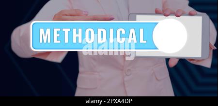 Handschriftliche Zeichenmethode, Business Concept System of Methods in einer Studie oder Aktivität zu befolgende Schritte Stockfoto