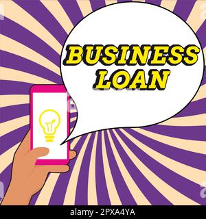 Inspiration mit dem Zeichen Business Loan, Business Showcase Credit Mortgage Financial Assistance Cash Advances Debt Stockfoto