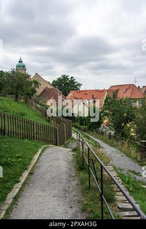 Straßen einer alten historischen Stadt Stolpen. Sachsen. Deutschland Stockfoto