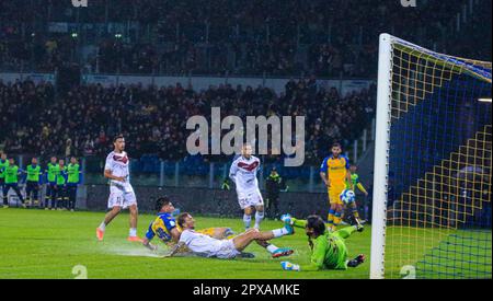 Frosinone, Italien, 01. Mai 2023, Game-Action zwischen Frosinone und Reggina, Francesco Paris/Alamy Live News Stockfoto