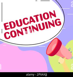 Inspiration mit Zeichen Fortbildung, Erwerb von Wissen und Fertigkeiten über das Internetkonzept durch Schulung Stockfoto