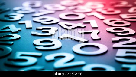 Mathematik Hintergrund mit soliden Zahlen - Detailansicht gemacht Stockfoto